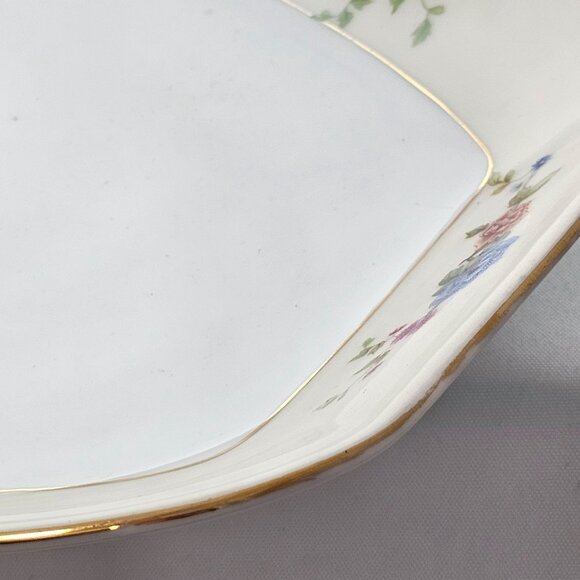 Edelstein Bavaria Porcelain Serving Platter 15" floral flower basket VTG MCM - Picture 12 of 12
